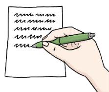 Ein gezeichneter Antrag wird ausgefüllt